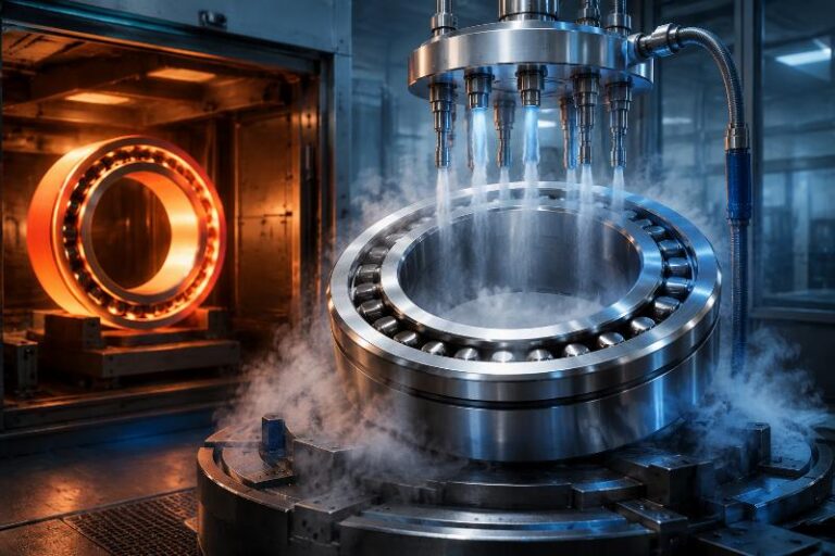 How nitrogen quenching prevents distortion in large bearings