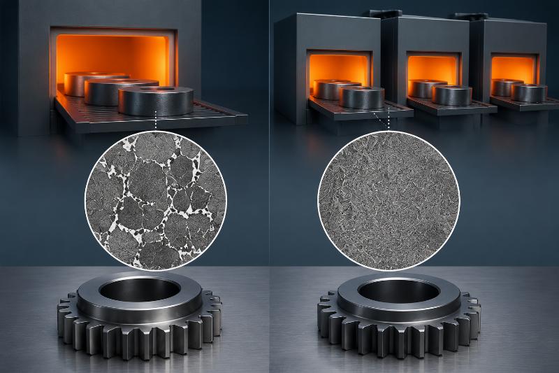 Multi-stage tempering eliminates retained austenite Microstructure comparison after single vs multi-stage tempering